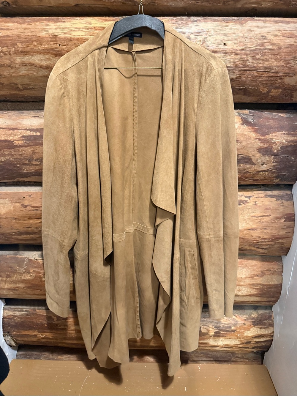 🤎Absolutely Stunning Vintage Goat Leather& Silk Eileen Fisher Camel